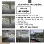 Văn phòng cho thuê bao phí 105m2 45 triệu/tháng - kđt sala quận 2 - mai chí thọ, phường thủ thiêm, quận 2 (tp. thủ đức), tphcm