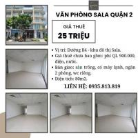 Văn phòng cho thuê bao phí 80m2 25triệu/tháng - kđt sala quận 2 - mai chí thọ, phường thủ thiêm, quận 2 (tp. thủ đức), tphcm