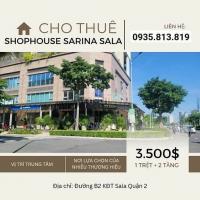Cho thuê shophouse sarina 225m2 85 triệu/ tháng tại kđt sala quận 2 - mai chí thọ, phường thủ thiêm, quận 2 (tp. thủ đức), tphcm